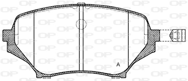 OPEN PARTS Комплект тормозных колодок, дисковый тормоз BPA1189.01